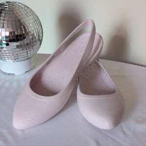 CROCS Soft Pink Slingback Flats
